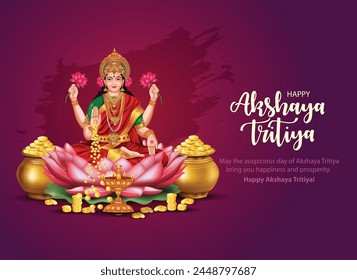 Happy Akshaya Tritiya aus Indien. abstraktes Vektorillustration-Design