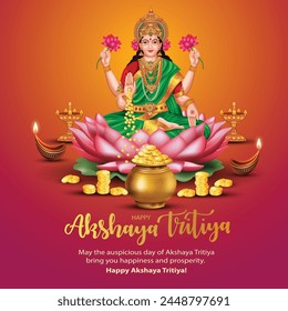 Happy Akshaya Tritiya aus Indien. abstraktes Vektorillustration-Design