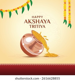 happy Akshaya Tritiya of India. abstract vector illustration design