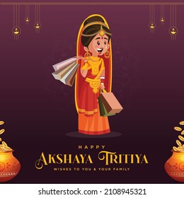 Happy Akshaya Tritiya Indian festival banner design