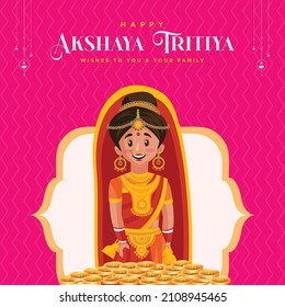 Happy Akshaya Tritiya Indian festival banner design