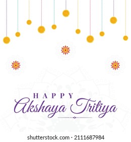 Happy Akshaya Tritiya Indian festival banner design. 
