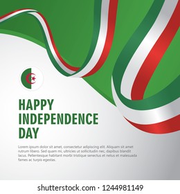Happy Algeria Independence Day Vector Template Design Illustration