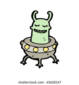 caricatura de un alien feliz