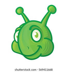 Happy Alien Mascot Illustration / Logo