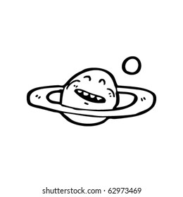 Cartoon des glücklichen außerirdischen Planeten
