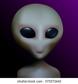 Happy alien, vector