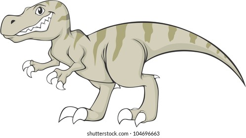 Happy Aliosaurus Dinosaur Cartoon