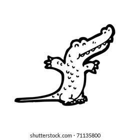 happy alligator cartoon