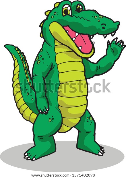 Happy Alligator Cartoon Vector Illustration Stock Vector (Royalty Free ...