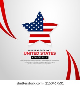 Happy America Independence Day background vector. Celebration of 4th of July American independence day design vector