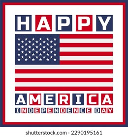 Happy America independence day Vector Template Design Illustration