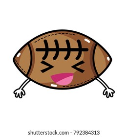 happy american ball kawaii with arms