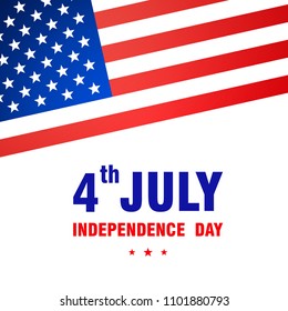 Happy American Independence Day, Fourth of July Illustration.