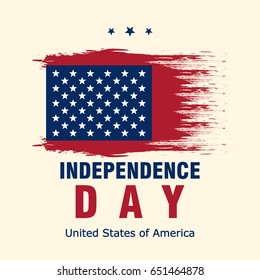 Happy American Independence Day, Fourth of July Illustration.