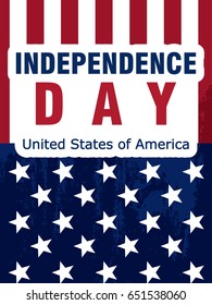 Happy American Independence Day, Fourth of July Illustration.