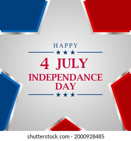Happy American Independence July 4th, perfect for greeting cards, celebrations