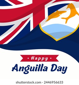 Happy Anguilla Day illustration vector background. Vector eps 10