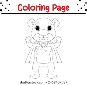 Página para colorear de animal feliz para niños y adultos