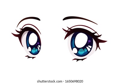 anime eyes male happy