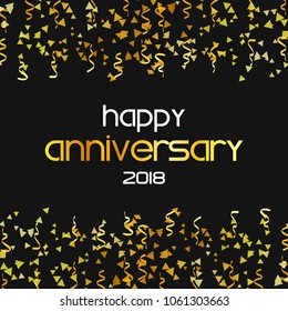 Happy Aniversary Celeration Design With Creative Design Vector 