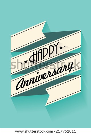happy anniversary banner template vectorillustration stock vector