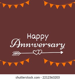 Happy Anniversary Banner Vector Design Illustration. Social Media Post concept. 