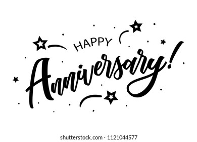 Happy Anniversary Beautiful Greeting Card Poster Stock Vector (Royalty ...