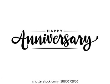 Happy Anniversary calligraphy hand lettering