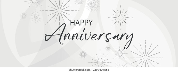 happy anniversary card on white background	