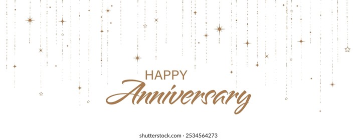 happy anniversary card on white background	