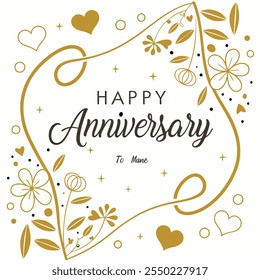 Happy anniversary card, poster design