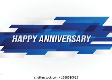 happy anniversary concept vector illustration with modern futuristic  3d style for landing page template ui web mobile app poster banner flyer background gift card coupon label wallpaper facebook 