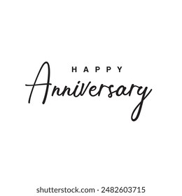 Happy Anniversary Congrat Font Vector 