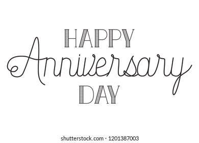 happy anniversary day isolated icon