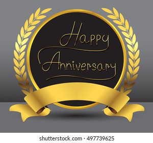 Happy anniversary design template.Vector illustration.