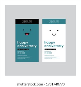 Vector de tarjetas de regalo de aniversario feliz