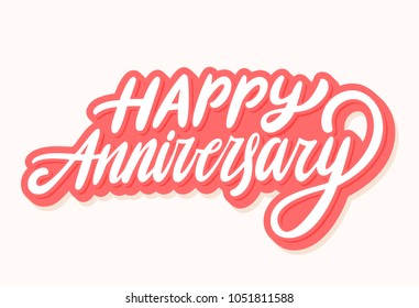 Happy Anniversary. Greeting banner.