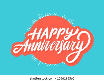 Happy Anniversary. Greeting banner.