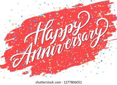 Happy Anniversary. Greeting banner.