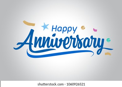 Happy Anniversary Greeting Card Stock Vector (Royalty Free) 1060926521