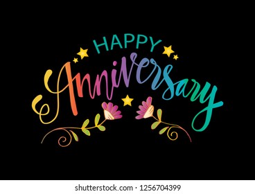 Happy Anniversary. Greeting card.