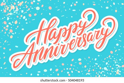 Happy Anniversary Greeting Card Stock Vector (Royalty Free) 504048193 ...