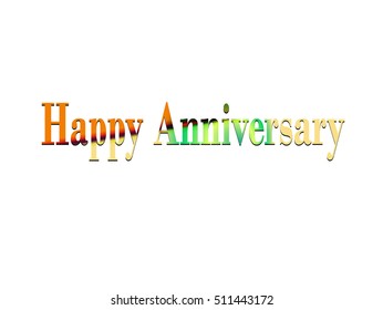 Happy anniversary Greeting card background.Happy anniversary text design element vector illustration