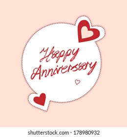 Happy Anniversary Heart Card Vector