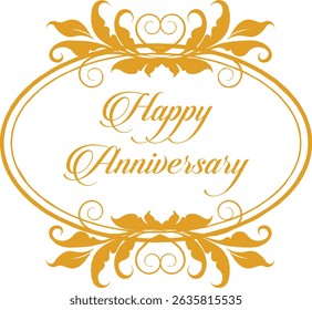 Logotipo inicial del aniversario feliz y Vector mono del diseño del logotipo del gramo 
