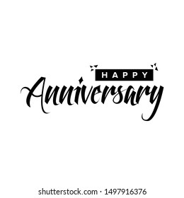 Calligraphy Happy Anniversary Hand Lettering Text Stock Vector (Royalty ...