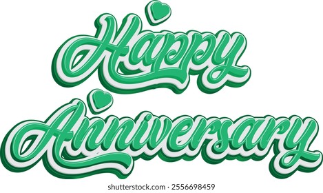 Happy Anniversary,  lettering text banner, Vector illustration