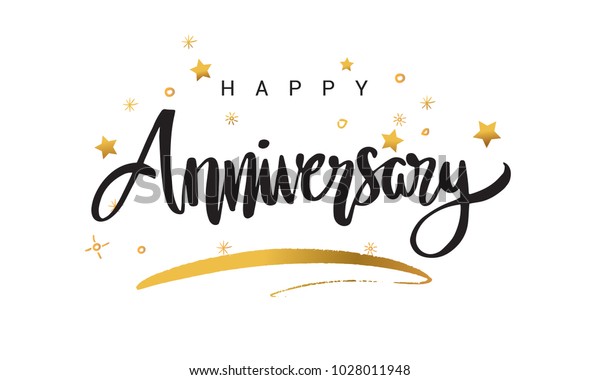 happy anniversary lettering text banner greeting stock vector royalty