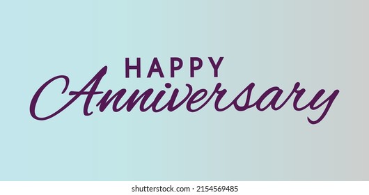 Happy anniversary lettering text on beautiful gradient background. Happy anniversary isolated text.